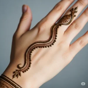 Simple and beautiful bail mehndi design for parties.
