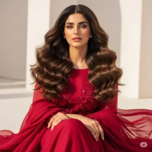 Glamorous Hollywood waves for parties.