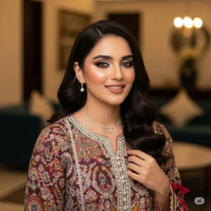 Glamorous party makeup for events in Lahore.